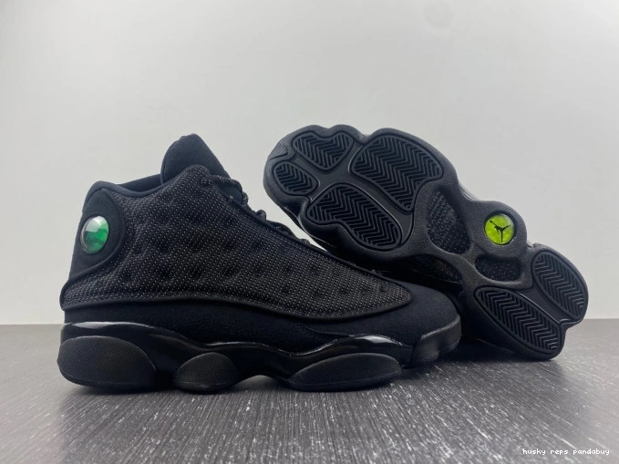Rep Husky Air Black Retro Jordan Cat 13 414571-011 0820